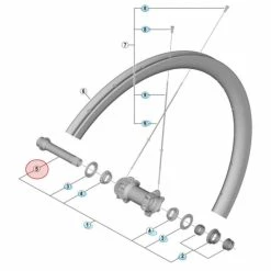 Axe De Moyeu Avant Shimano Dura-Ace WH-R9170-C40-TU-F12