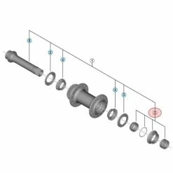 Ecrou Droit D'Axe De Moyeu Shimano Ultegra HB-RS770